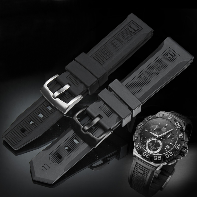 Silicone Watch Band 22Mm - 20mm 22mm Luxury Men Black Nature