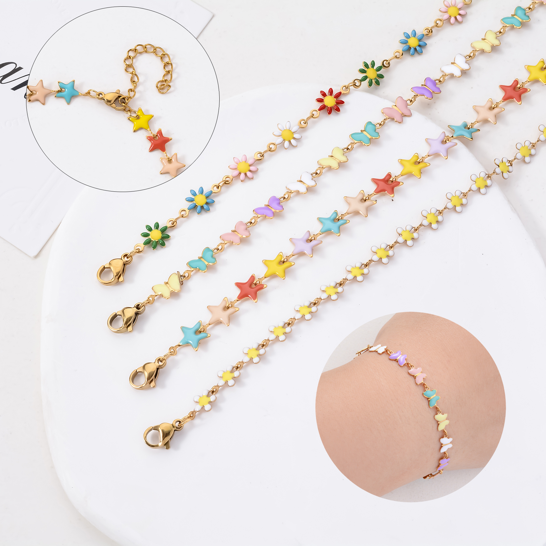 Butterfly Clasp Deployant - 1Pcs Stainless Steel For Women Bohemia