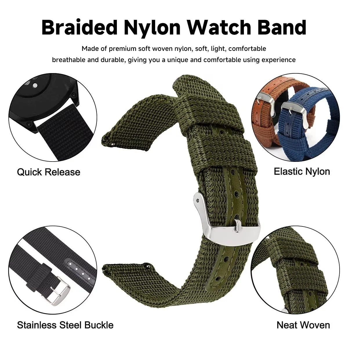 High Quality Nylon Canvas Watc - Canvas Strap Watch บทวิจารณ์และราคา