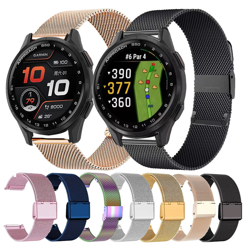 22mm 20mm Mesh Loop For Garmin - Milanese Loop Magnetic บทวิจารณ์และราคา