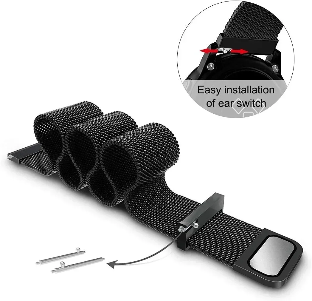 22mm 20mm Mesh Loop For Garmin - Milanese Loop Magnetic บทวิจารณ์และราคา