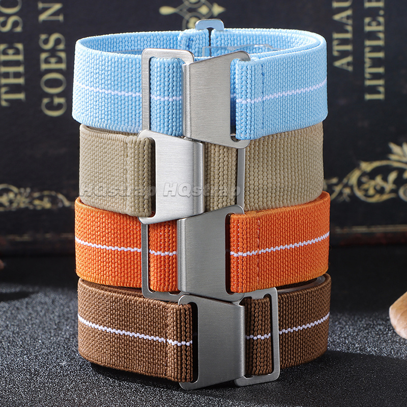 18/20/22mm Elastic Nylon Watch - Parachute Strap Elastic บทวิจารณ์และราคา