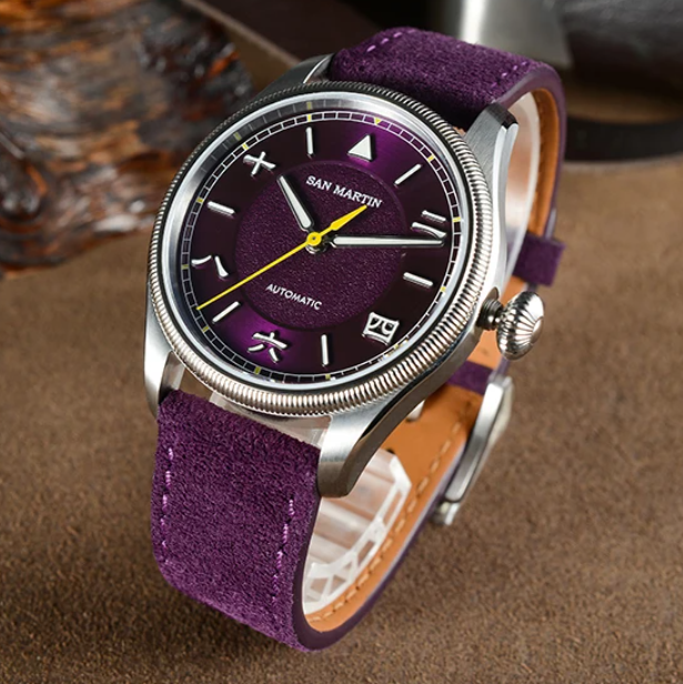 San Martin Men Automatic Watch - Leather Strap Quick Release บทวิจารณ์และราคา