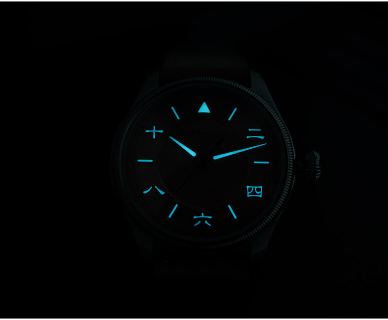 San Martin Men Automatic Watch - Leather Strap Quick Release บทวิจารณ์และราคา