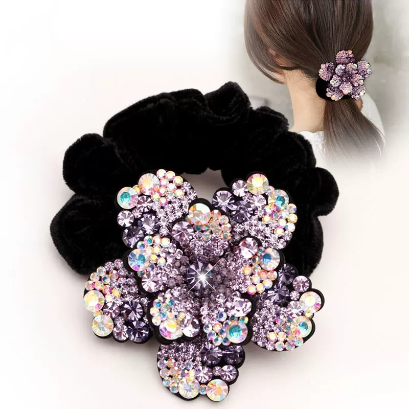 Women Rhinestone Scrunchies Ve - Silicone Band Women บทวิจารณ์และราคา