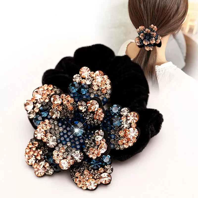 Women Rhinestone Scrunchies Ve - Silicone Band Women บทวิจารณ์และราคา