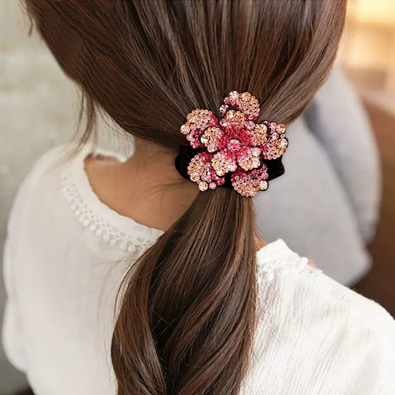 Women Rhinestone Scrunchies Ve - Silicone Band Women บทวิจารณ์และราคา