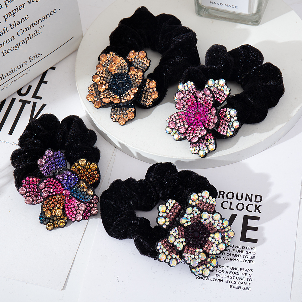 Women Rhinestone Scrunchies Ve - Silicone Band Women บทวิจารณ์และราคา