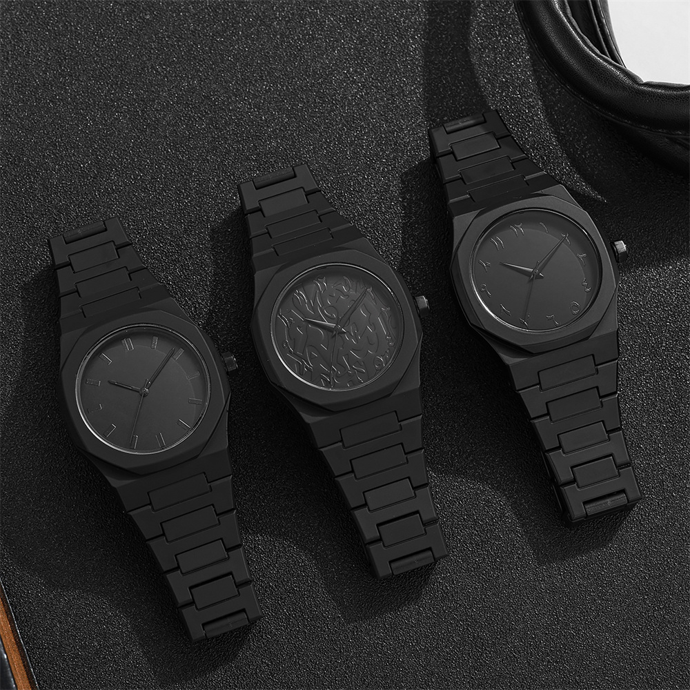 Men's Fashion Simple Black Lar - Butterfly Clasp Deployant บทวิจารณ์และราคา