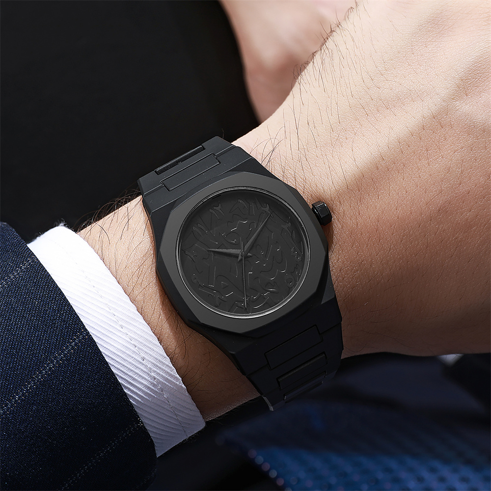 Men's Fashion Simple Black Lar - Butterfly Clasp Deployant บทวิจารณ์และราคา