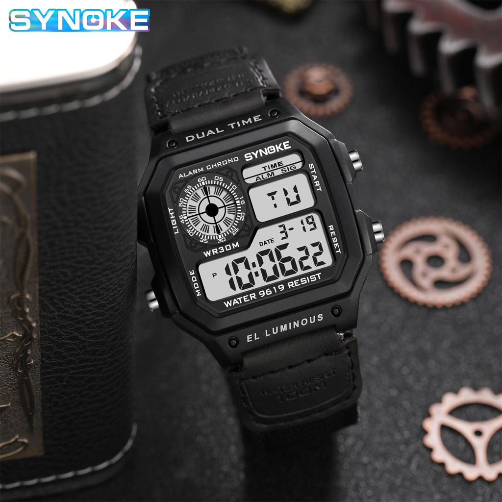 Synoke Outdoor Military Digita - Canvas Strap Watch บทวิจารณ์และราคา