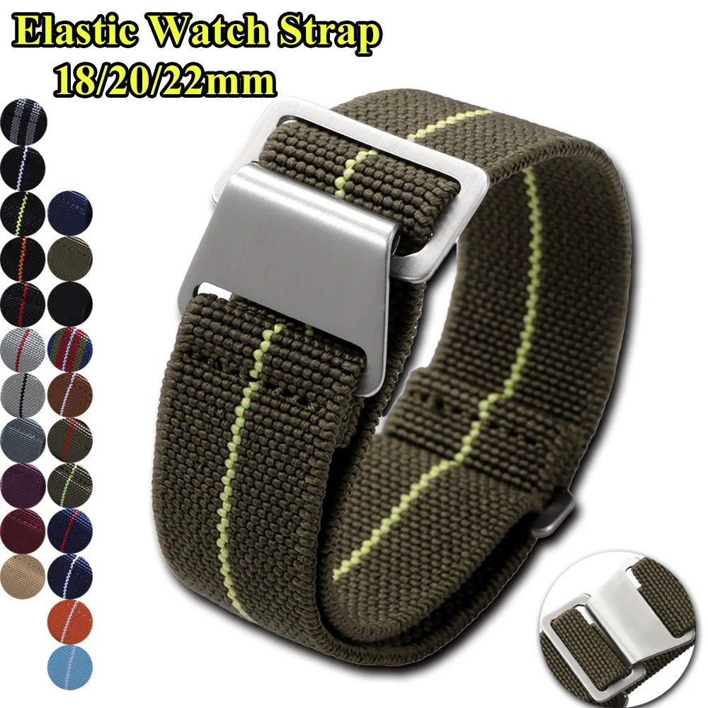 Elastic Watch Strap 18mm 20mm  - Parachute Strap Elastic บทวิจารณ์และราคา