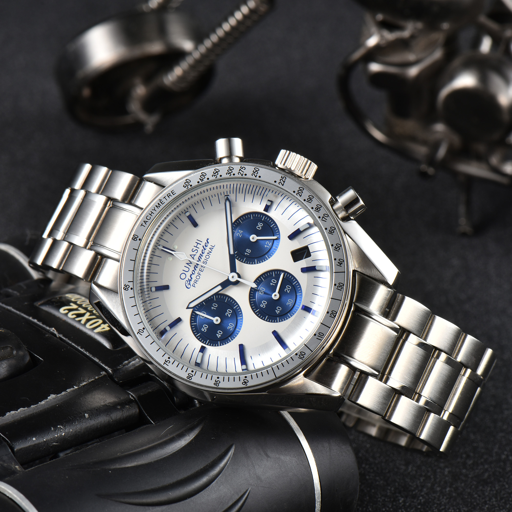 41mm Men's watch Stainless ste - Stainless Bracelet Diver บทวิจารณ์และราคา