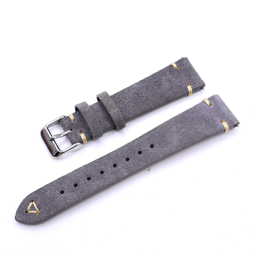 Suede Leather Watch Strap 20mm - Suede Strap Watch บทวิจารณ์และราคา