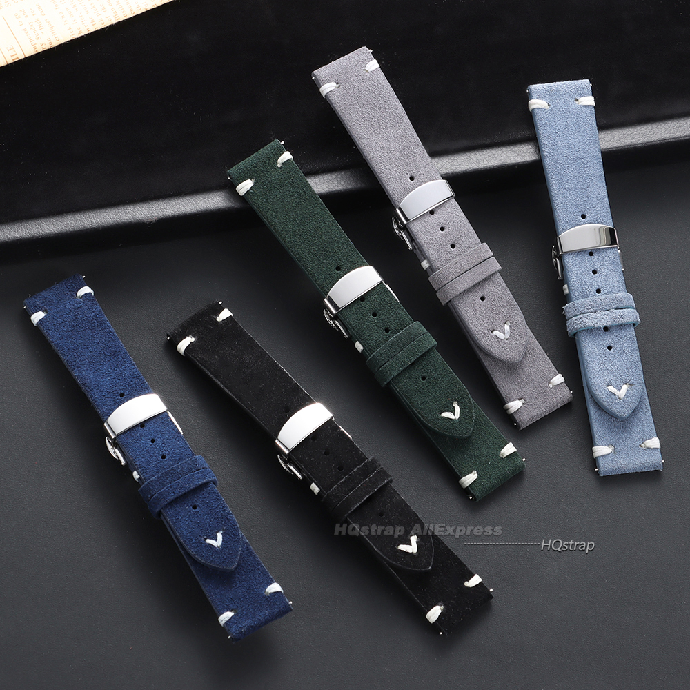 Suede Leather Watch Strap 18mm - Suede Strap Watch บทวิจารณ์และราคา