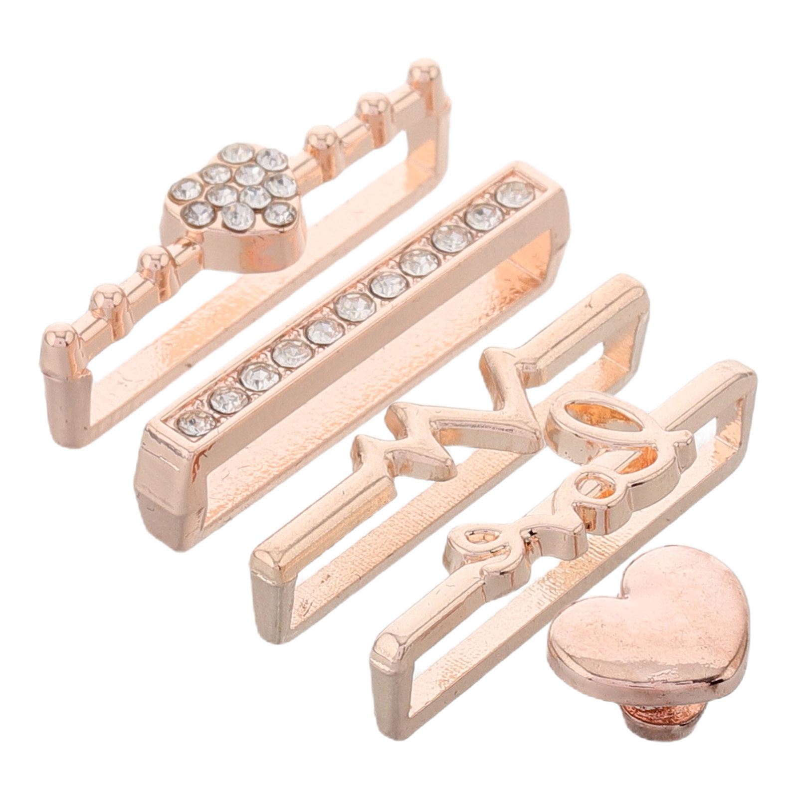 5Pcs Heart Design Watch Band D - Mesh Strap Metal บทวิจารณ์และราคา