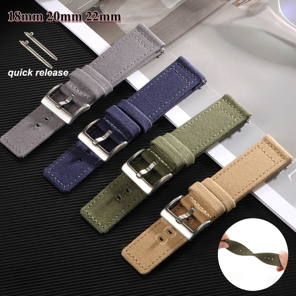 Nylon Woven Canvas Watch Band  - Perlon Strap Woven บทวิจารณ์และราคา