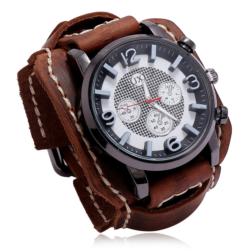 New Retro Mens Watches Genuine - Leather Watch Band Men บทวิจารณ์และราคา