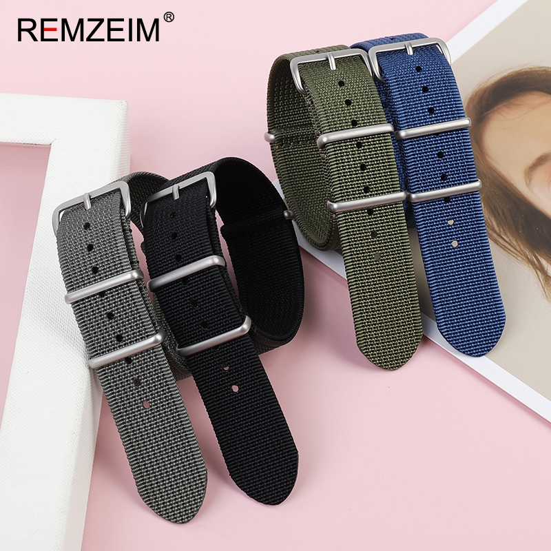 New Ribbed Nylon Watch Strap 1 - Canvas Strap Watch บทวิจารณ์และราคา