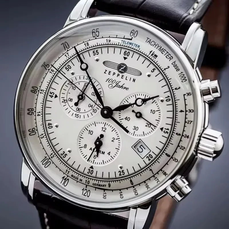 Zeppelin Airship Automatic Dat - Leather Watch Band Men บทวิจารณ์และราคา