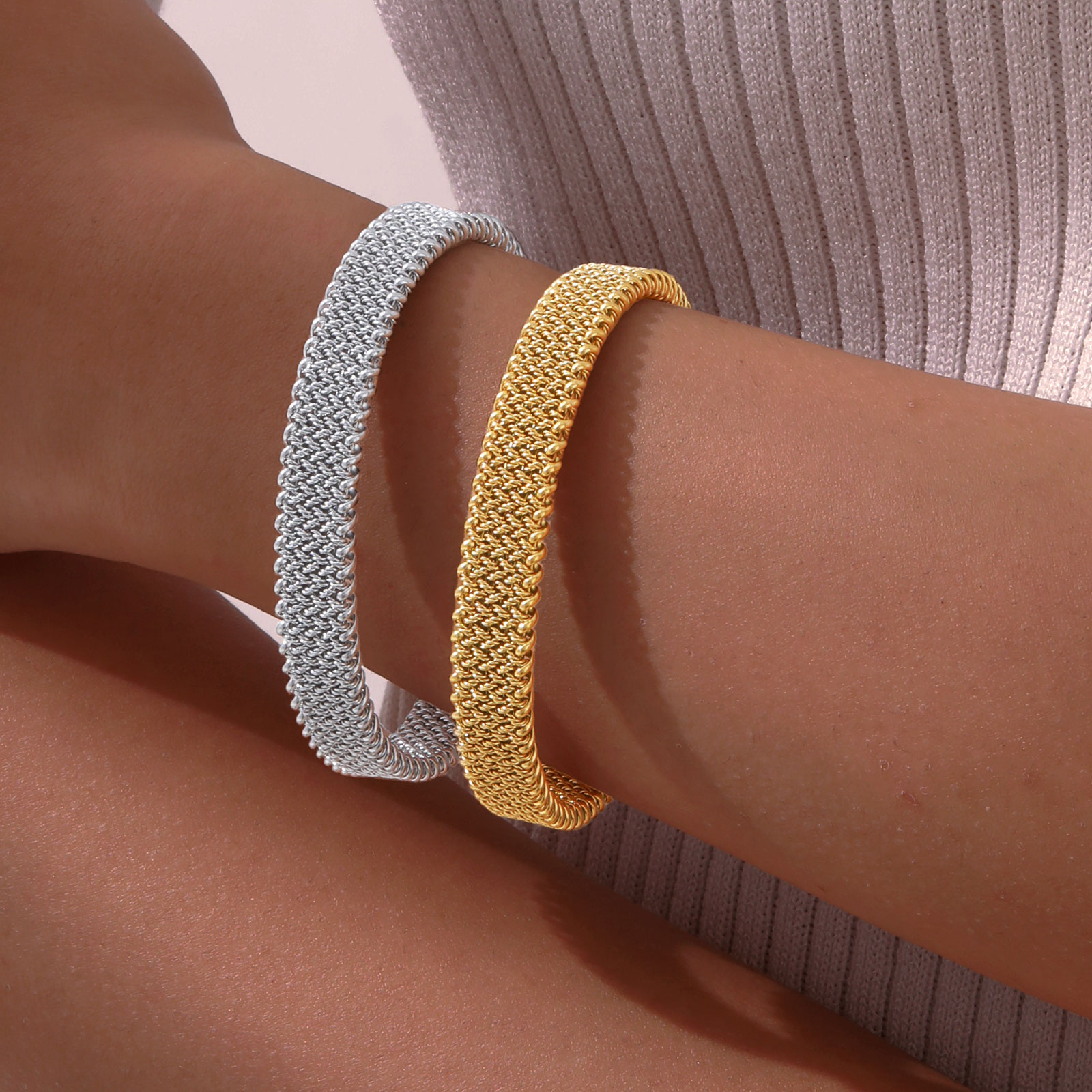 10mm Braided Stretch Strap Ope - Mesh Strap Metal บทวิจารณ์และราคา