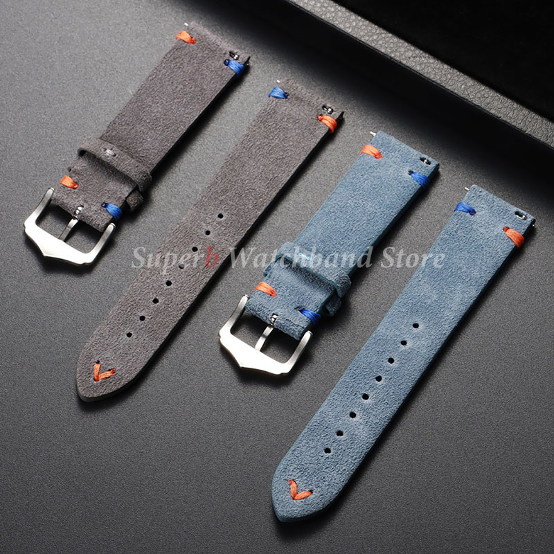 Suede Leather Watch Strap 18mm - Suede Strap Watch บทวิจารณ์และราคา