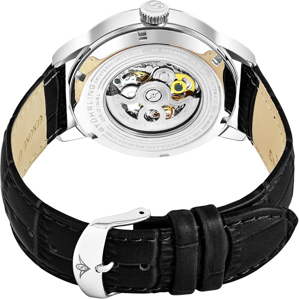 Men's Automatic Skeleton Watch - Canvas Strap Watch บทวิจารณ์และราคา