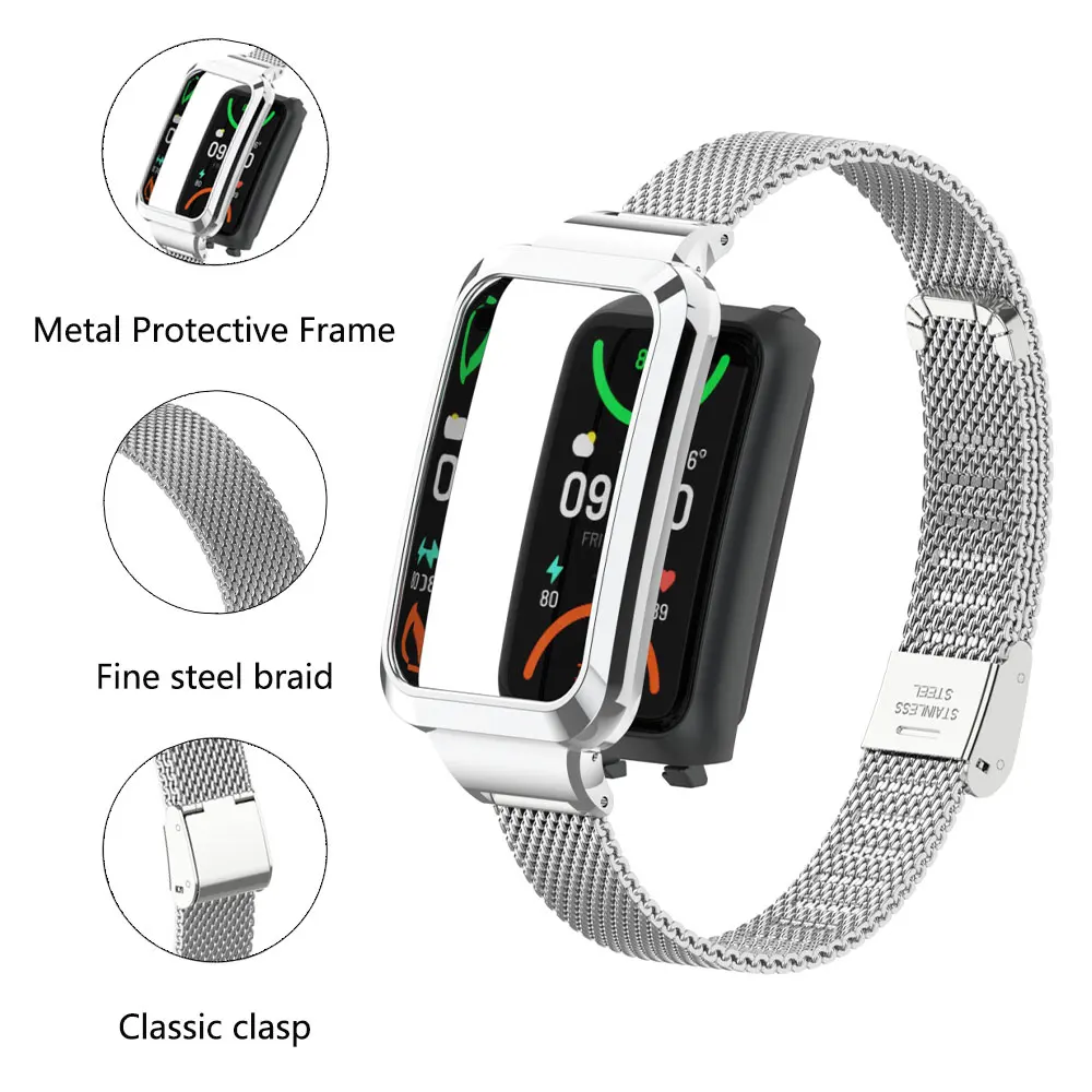 Suitable for Oppo Band 2 Stain - Mesh Strap Metal บทวิจารณ์และราคา