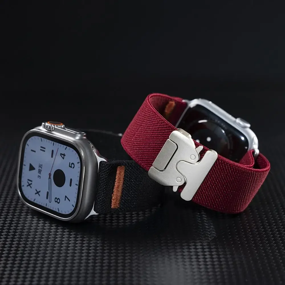 Nylon Strap for Apple Watch ba - Parachute Strap Elastic บทวิจารณ์และราคา