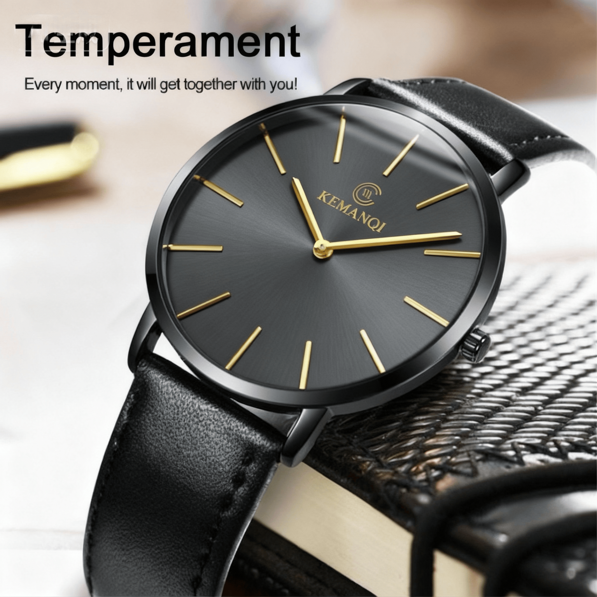 Fashion Ultra Thin Men's Quart - Leather Watch Band Men บทวิจารณ์และราคา