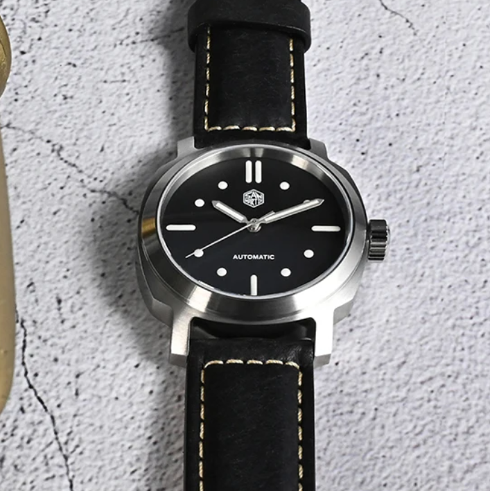 San Martin Mens Pilot Watches  - Leather Strap Quick Release บทวิจารณ์และราคา