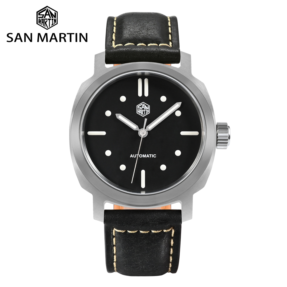 San Martin Mens Pilot Watches  - Leather Strap Quick Release บทวิจารณ์และราคา