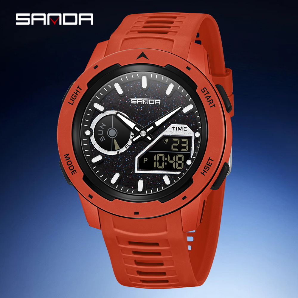 SANDA new men's fluorescent wa - Rubber Strap Diver บทวิจารณ์และราคา