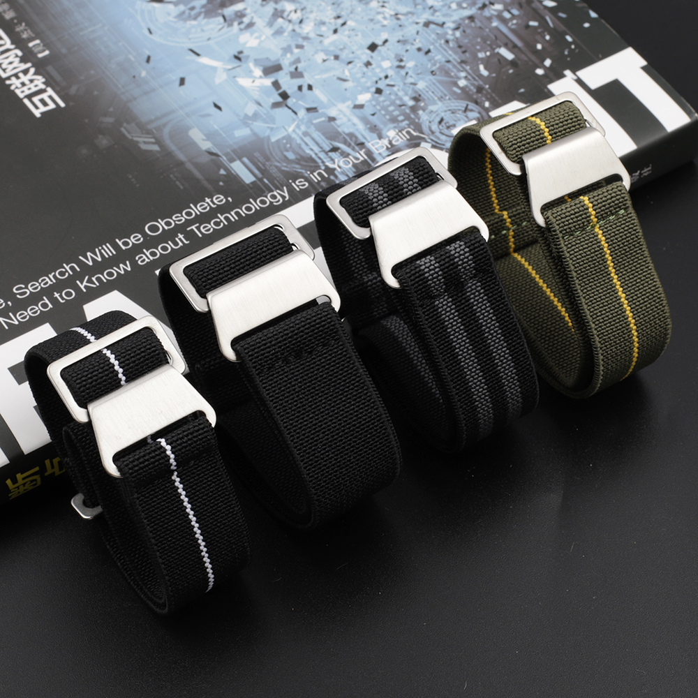 Nylon Watch Band 18mm 20mm 22m - Parachute Strap Elastic บทวิจารณ์และราคา