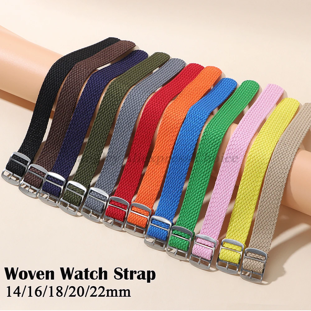 14mm 16mm 18mm 20mm 22mm Fabri - Perlon Strap Woven บทวิจารณ์และราคา
