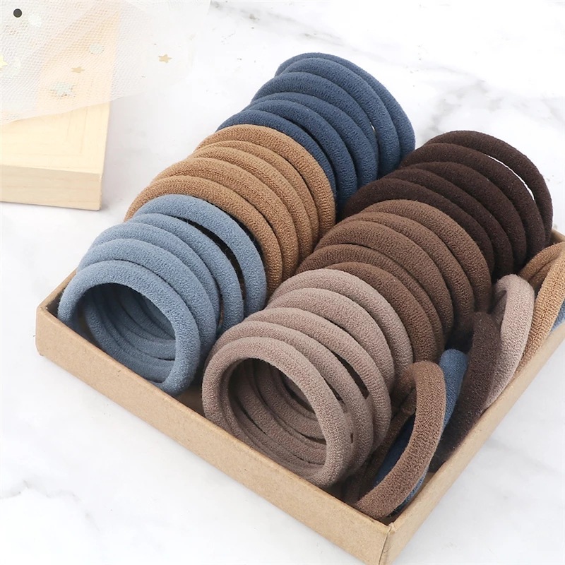 50PCS/Set Women Girls Basic Ha - Silicone Band Women บทวิจารณ์และราคา