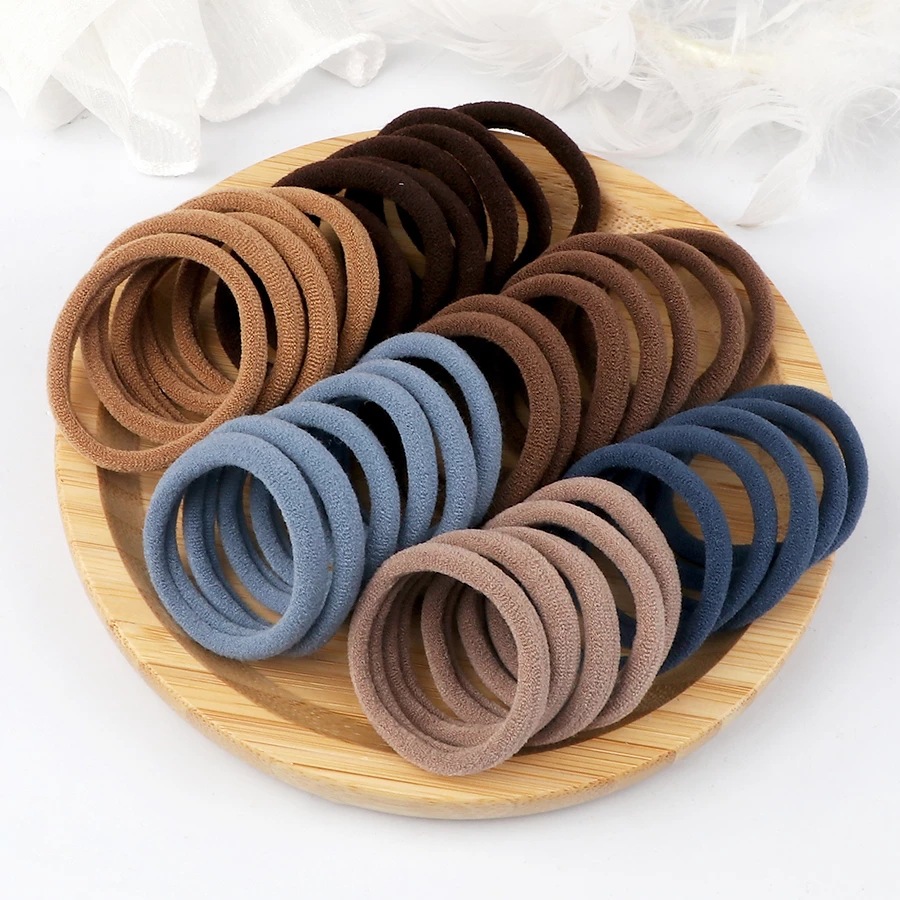 50PCS/Set Women Girls Basic Ha - Silicone Band Women บทวิจารณ์และราคา