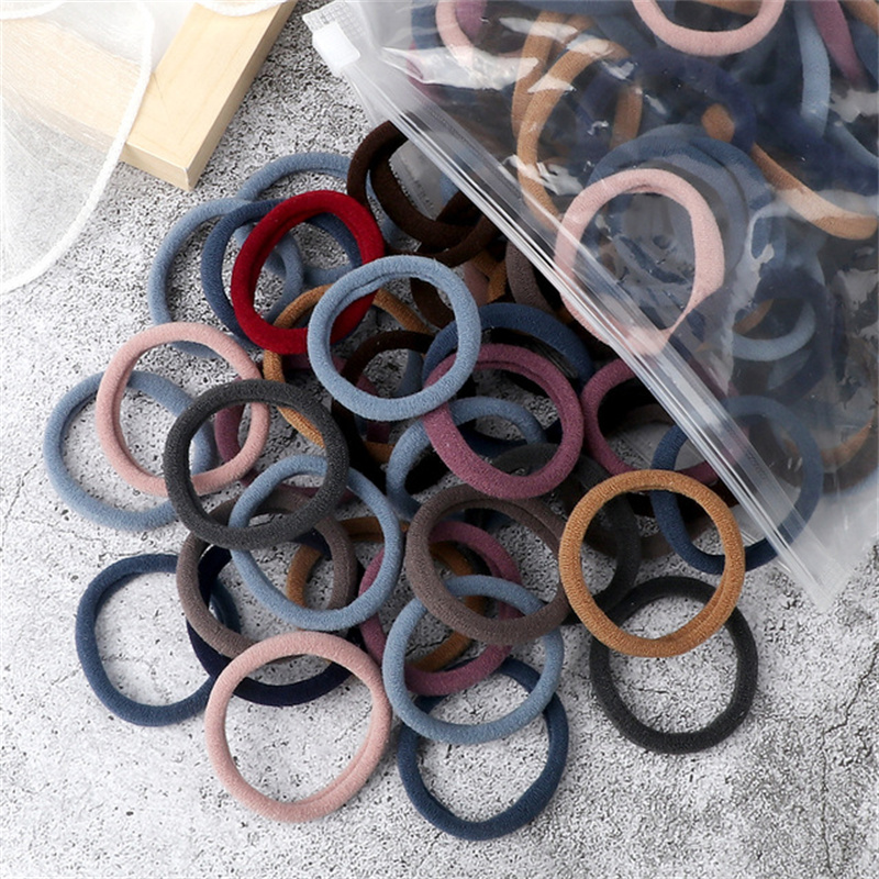 50PCS/Set Women Girls Basic Ha - Silicone Band Women บทวิจารณ์และราคา