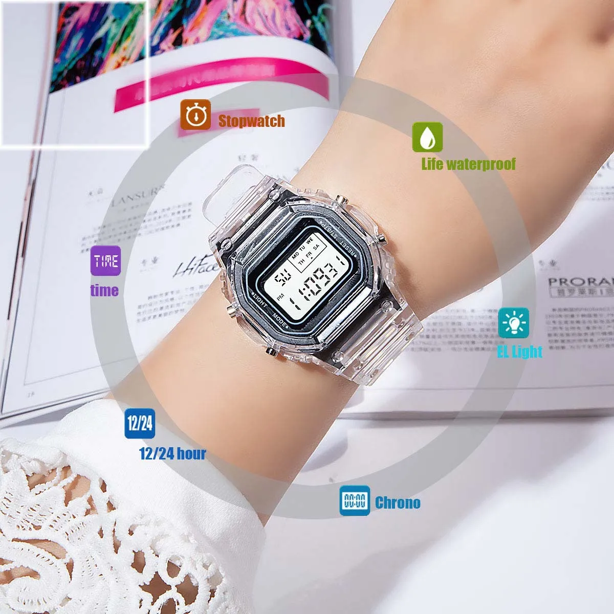 PCV/F91W Steel Strap Watch LED - Tropic Strap Vintage บทวิจารณ์และราคา