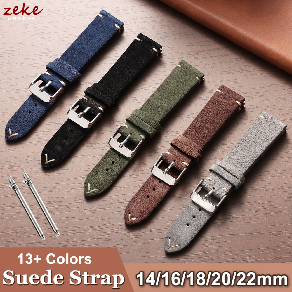 Vintage Soft Suede Leather Str - Suede Strap Watch บทวิจารณ์และราคา