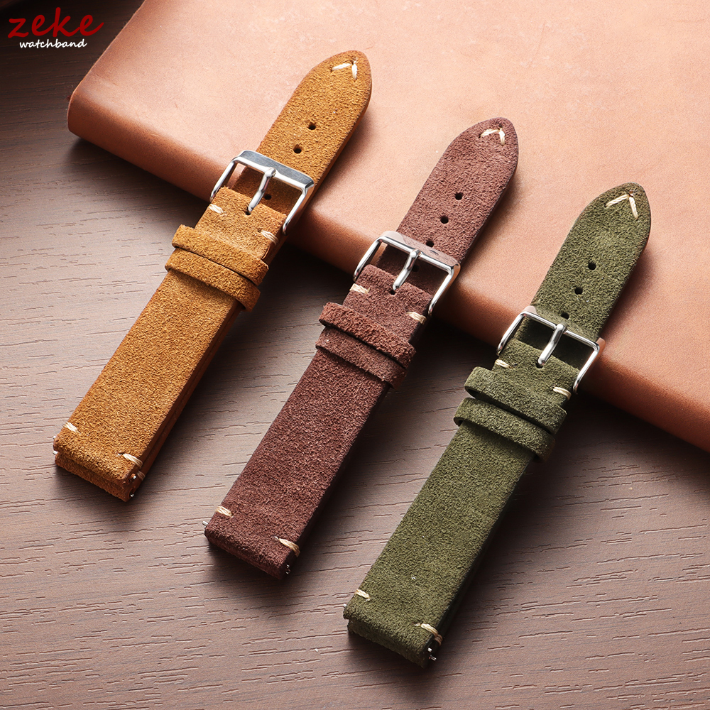 Vintage Soft Suede Leather Str - Suede Strap Watch บทวิจารณ์และราคา