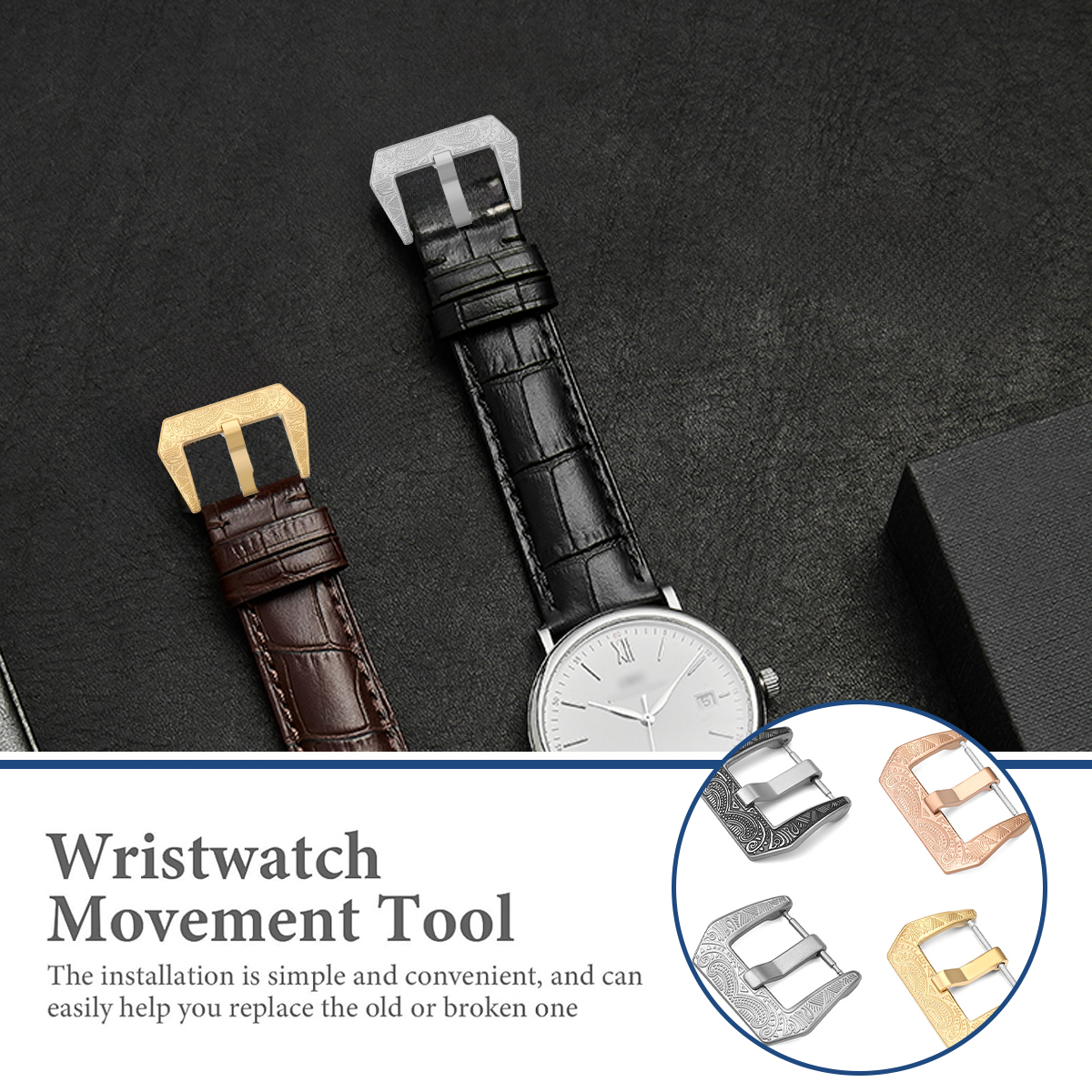 18mm 20mm 22mm Vintage Metal W - Leather Watch Band Men บทวิจารณ์และราคา