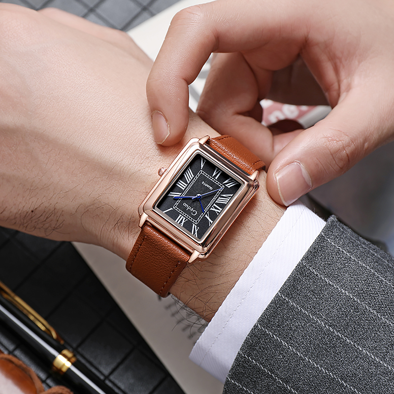 New Fashion Luxury Designer Re - Leather Watch Band Men บทวิจารณ์และราคา