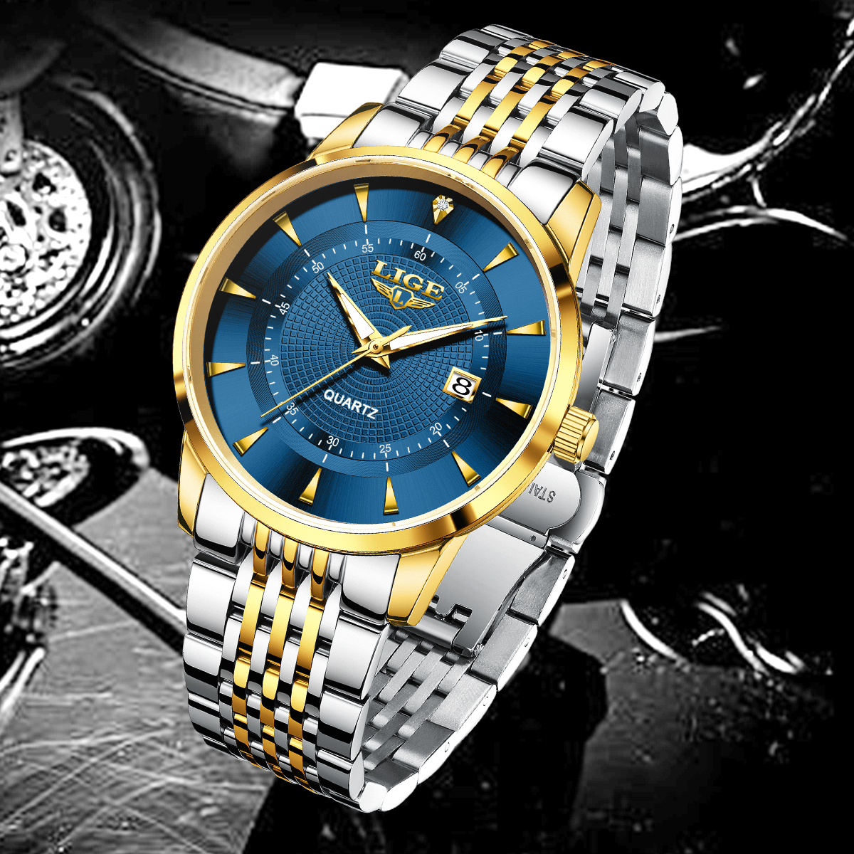LIGE New 2025 Luxury Man Watch - Stainless Bracelet Diver บทวิจารณ์และราคา