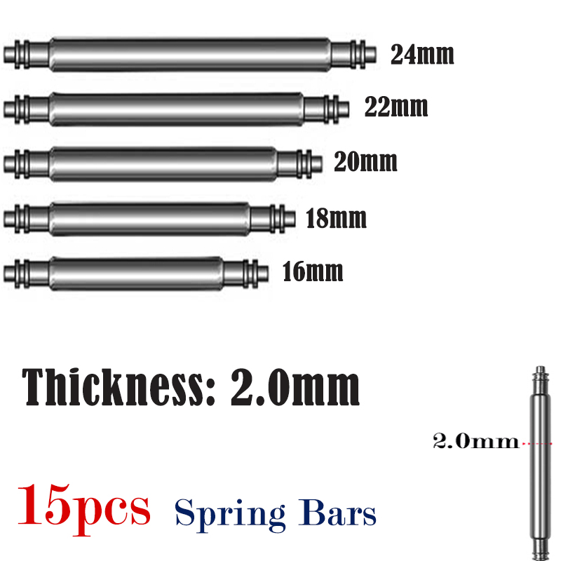 15pcs Watch Band Pin 2.0mm Dia - Spring Bar Tool Set บทวิจารณ์และราคา