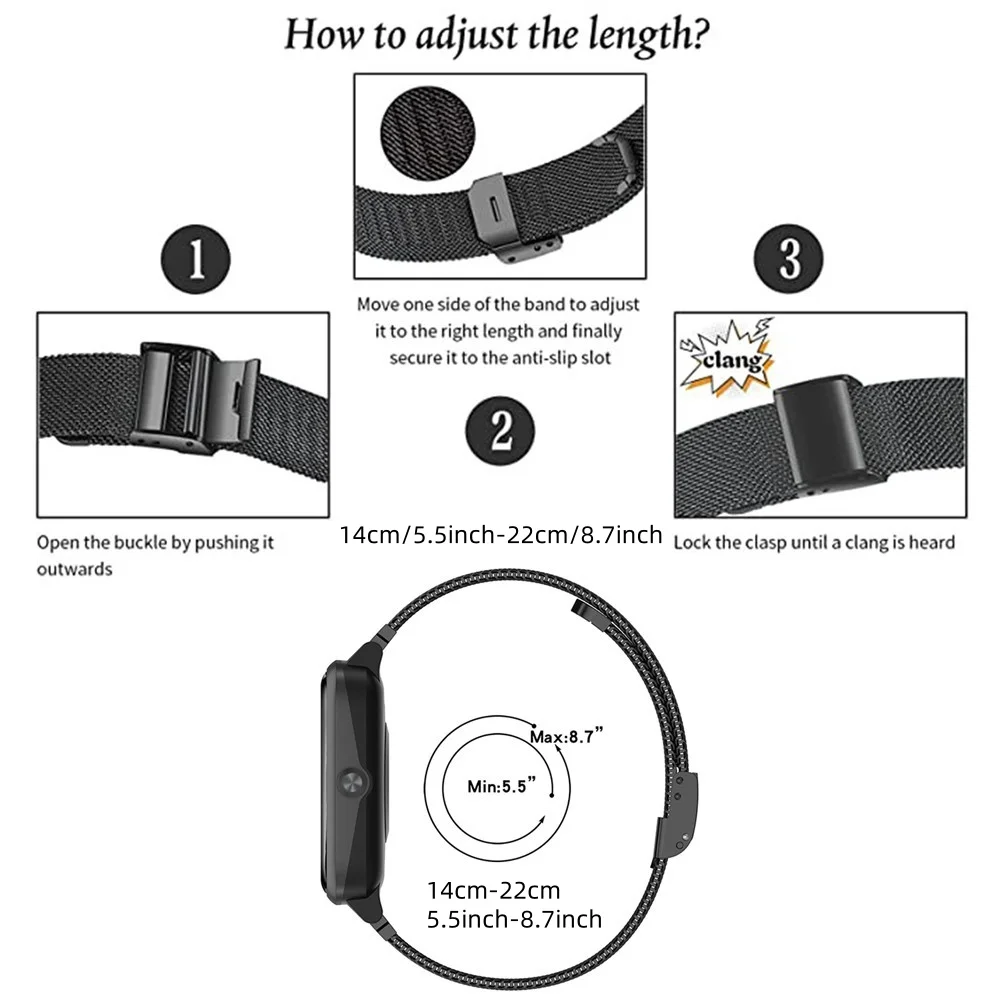Metal Bands for Honor Watch 4  - Mesh Strap Metal บทวิจารณ์และราคา