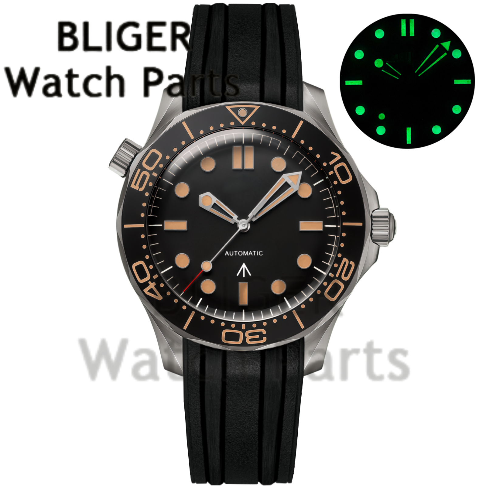 Customizable DIY 41mm Titanium - Stainless Bracelet Diver บทวิจารณ์และราคา