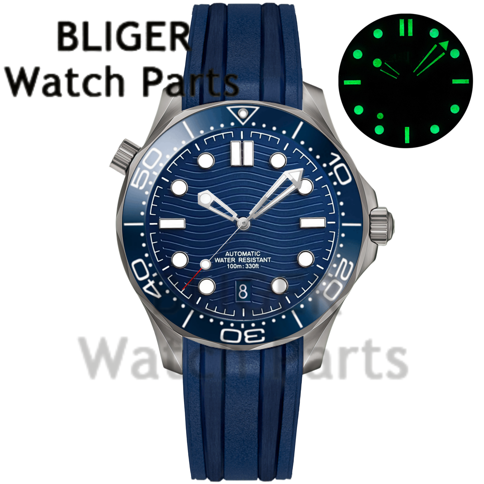 Customizable DIY 41mm Titanium - Stainless Bracelet Diver บทวิจารณ์และราคา