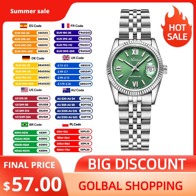 Addies High Quality Luxury Wat - Stainless Bracelet Diver บทวิจารณ์และราคา