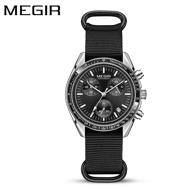 MEGIR 2247 Men's Luxury Quartz - Canvas Strap Watch บทวิจารณ์และราคา